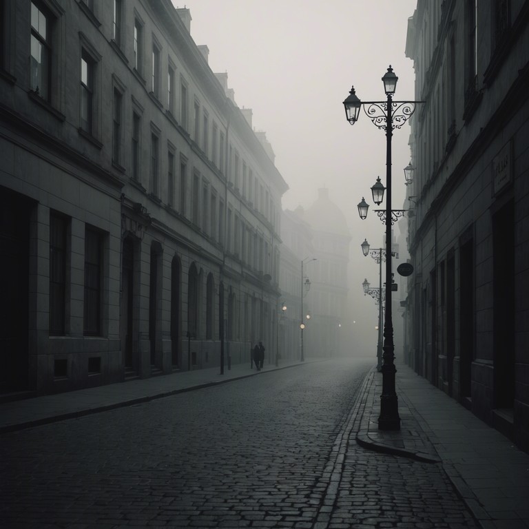 A track that combines gothic and noir elements into a singular, haunting melody. Its loneliness echoes through the dark pitch of night with subtle, brooding undertones. Reminiscent of walking in a fog laden city nearing midnight, the music captures the essence of solitude and introspection accentuated by a minimalist use of instruments.