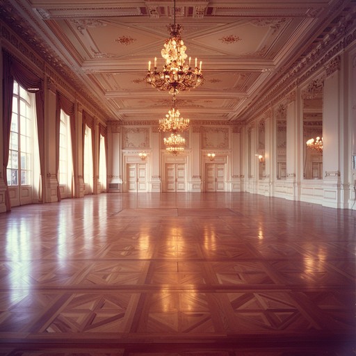 In this sophisticated instrumental waltz, the piano takes the lead, gracefully guiding listeners through a journey of tranquil and opulent ballroom scenes. The serene melody evokes images of polished floors, glittering chandeliers, and couples moving in perfect harmony.