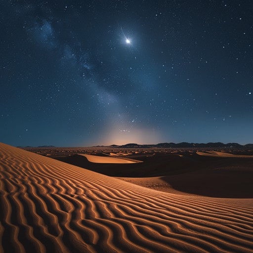 Evoking the profound solitude and sweeping expanse of a moonlit desert, this piece utilizes traditional middle eastern scales and melancholic drones to capture the essence of a serene yet haunting night. Melodies intertwine like the shifting sands, suggesting both the beauty and the secrets of the desert landscape.