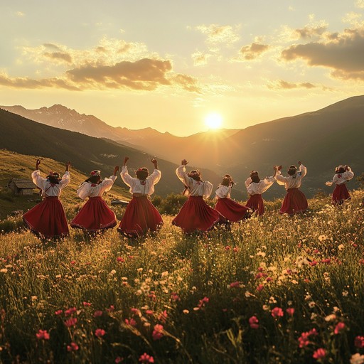 A spirited instrumental folk piece inspired by mountain festivals, featuring dynamic fiddle melodies and rhythms that evoke the joy and energy of communal dance and celebration.