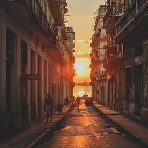 Imagine the streets of havana at dawn; the city wakes to the sounds of lively percussion and vibrant brass sections. This instrumental track combines traditional rhythms like clave and tumbao with a modern sensibility, infusing ambient sounds to transport the listener straight to the heart of cuba.