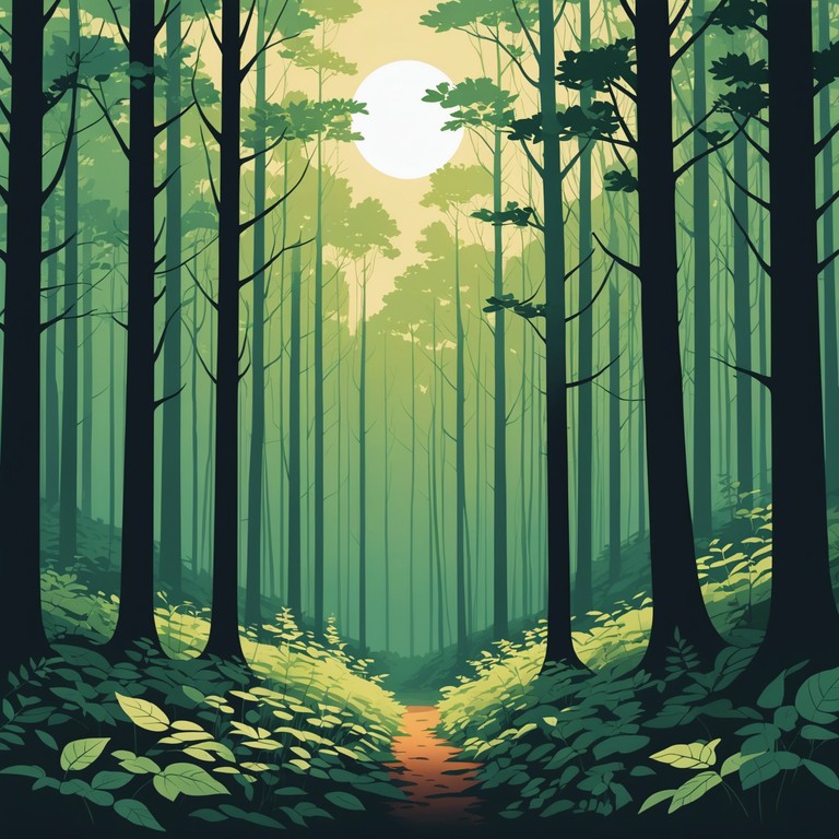 This instrumental piece evokes the feeling of a gentle breeze rustling through a lush green forest, with each note carefully placed to paint an auditory scene of natural serenity. The composition focuses on the soft interplay between melody and silence, inviting the listener into a peaceful state of mind.