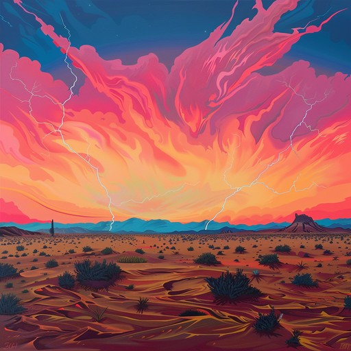 A captivating instrumental journey combining soulful rhythms with high energy punk, painting vivid images of a desert adventure fueled by rebellion and freedom.