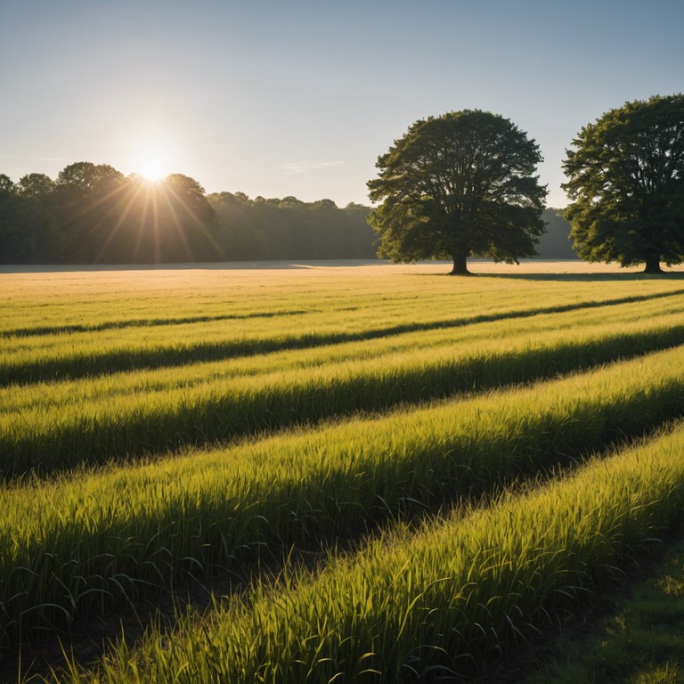 This instrumental piece captures the essence of a slow summer's day with a tranquil, yet joyful melody punctuated by minimalist aesthetics. The music develops a soothing, repetitive rhythm that evokes the feeling of sun rays gently warming the skin, encouraging a sense of peaceful contentment and simplicity.