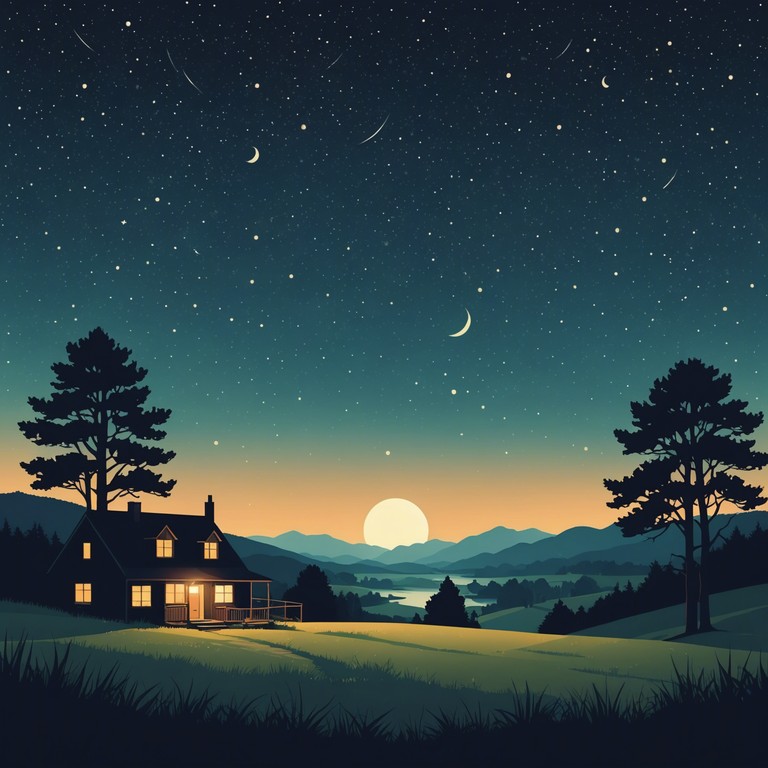 A soothing instrumental track featuring gentle strumming of acoustic guitars, embodying the essence of a quiet, starlit night in the countryside. The song is designed to evoke feelings of tranquility and nostalgia, perfect for unwinding after a long day.