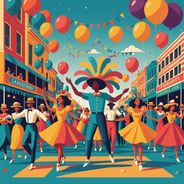 An instrumental track designed to evoke the joy and excitement of a festive celebration, featuring energetic rhythms and a cheerful melody that makes you want to dance. The music embodies the spirit of a lively party or a joyful festive gathering, ideal for creating a sense of happiness and communal fun.