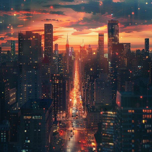 An energetic and modern track combining a powerful synth beat with urban influences. This song evokes the essence of city life at sunset, telling the story of a fast paced urban environment with hypnotic rhythms and stimulating melodies.