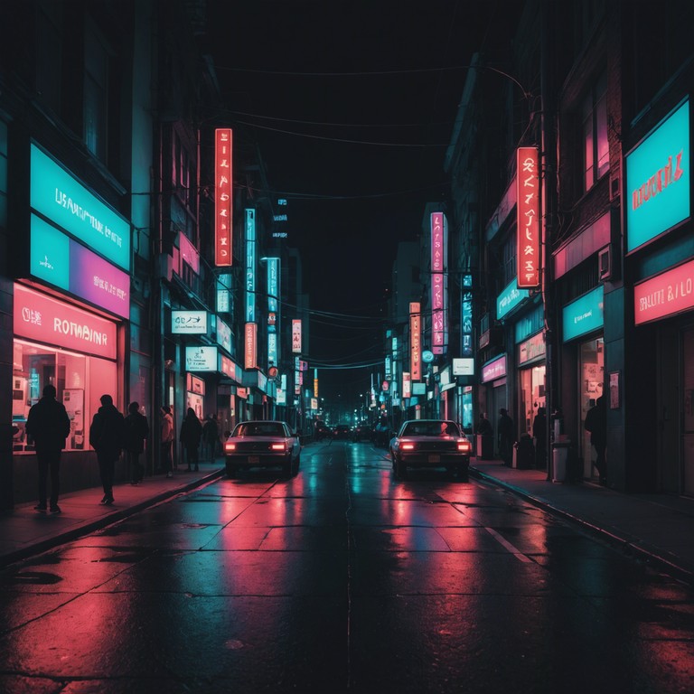 An evocative track that channels the edginess of night in a bustling cityscape, combining deep synth sounds with urban inspired rhythms for a journey through the shadows of towering buildings and flickering streetlights