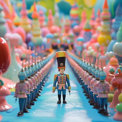 A captivating instrumental that fuses toy instrument melodies with sweeping orchestral arrangements, depicting an epic journey of toy soldiers across imaginative realms.