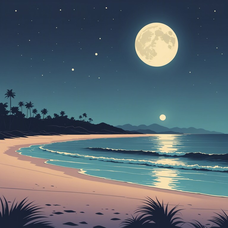 This piece transports the listener to a serene caribbean beach under the moonlight, where hypnotic calypso rhythms blend with the sounds of the night. The primary instrument, the steel drum, carries a melody that is both dreamy and rhythmic, playing patterns that mimic the ebb and flow of ocean waves, inviting listeners into a state of deep relaxation and gentle movement.