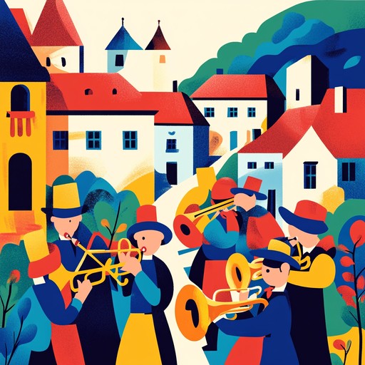 An exuberant instrumental track that fuses traditional balkan brass melodies with modern energetic rhythms, creating a lively and festive atmosphere reminiscent of a gypsy wedding or street festival in eastern europe.