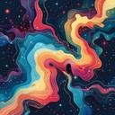 drifting through galaxies with a dreamlike psychedelic aura