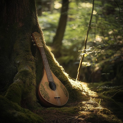 An acoustic medieval ballad that captures the spirit of a wandering troubadour traversing enchanted forests. The melody, led by a lute, evokes the ancient, ethereal ambiance of medieval times, encouraging listeners to embark on a fantastical journey of storytelling and music.