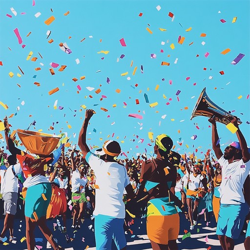 A lively instrumental calypso piece featuring energetic steelpan melodies and rhythmic percussion that capture the festive spirit of caribbean island celebrations. The joyful music evokes images of dancing under the sun at a tropical carnival, filling listeners with happiness and excitement.