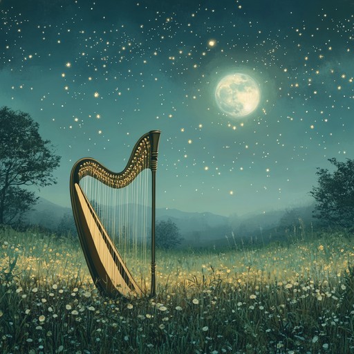 An instrumental polka where enchanting harp melodies intertwine with gentle rhythms, transporting listeners to celestial dances under starlit skies.