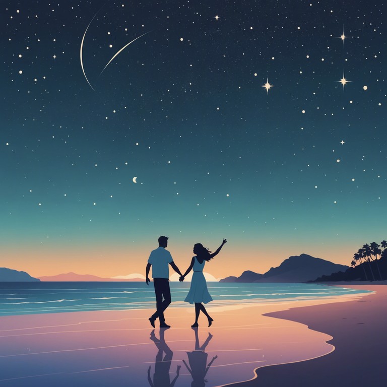 A melodic exploration of romance and dance, where each piano note and rhythmic beat creates a story of passion and closeness under a star filled sky. Perfect for a lovers' dance or a reflective solo moment.