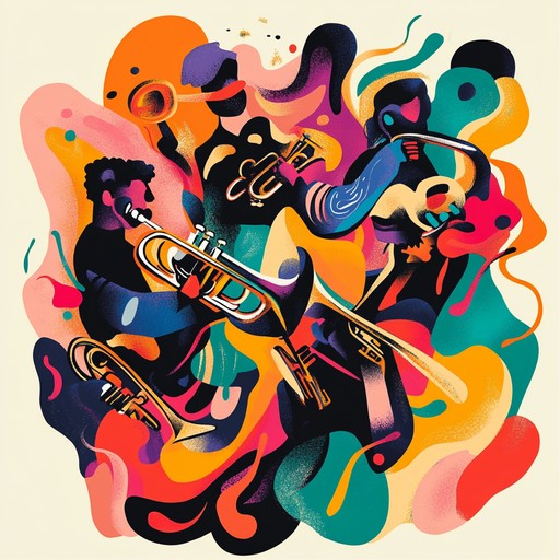 An instrumental track combining explosive latin beats with chaotic jazz improvisations. Trumpet leads wild solos over unpredictable rhythms, creating a frenetic and energetic atmosphere that captures the essence of a vibrant latin night.