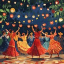 lively instrumental capturing festive spirit with energetic flamenco rhythms