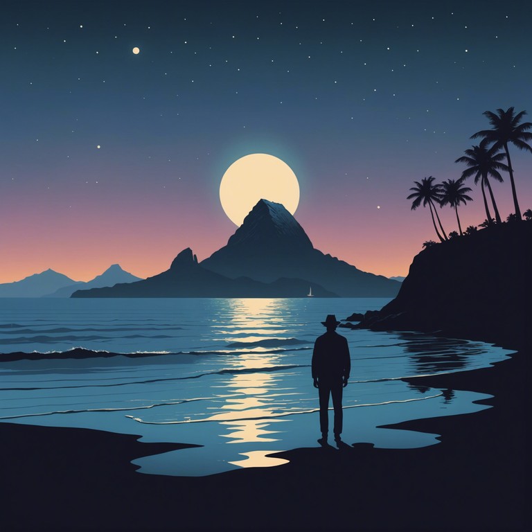 Imagine the enchanting beaches of rio de janeiro at midnight, under a crescent moon, where the usual sunny bossa nova sounds take a darker, more introspective turn. This track features deep bass lines and subtle percussions that evoke a sense of mystery and allure, marrying the classic charm of bossa nova with intriguing dark undertones.