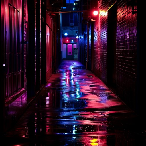 Dive into a melancholic cyberpunk environment where reflective synth tones paint a city drenched in neon. An ambient techno beat propels listeners through dark alleyways of human emotion, illuminated by the warm undertones of intertwined memories and futuristic hopes.