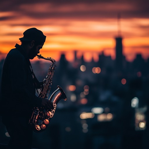 A vibrant fusion bringing the energy of jazz with the groove of house, perfect for a lively cityscape ambiance. Saxophone solos meld seamlessly with rhythmic house beats, creating a breezy, urban soundscape.