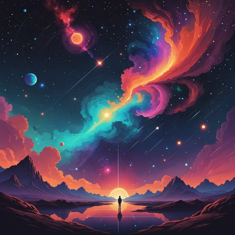 Set off on an epic auditory exploration that captures the grandeur and enigma of the universe. Feel the pulse and swirl of interstellar clouds and cosmic phenomena as each chord and riff resonates with the mysteries of the cosmos.