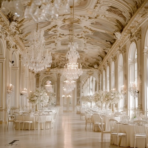 A sweeping instrumental piece that captures the opulence and sophistication of a grand ballroom, with flowing melodies and lush harmonies. The waltz rhythm drives the track, evoking images of elegantly dressed dancers moving gracefully across the floor. The piece exudes a sense of majesty and timeless beauty.