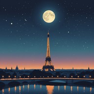 sultry saxophone under moonlit parisian skies