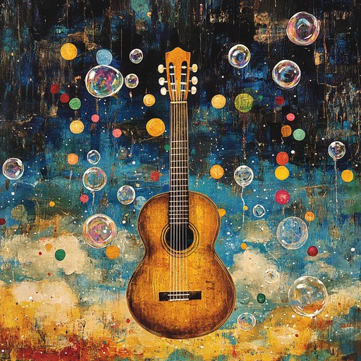 This instrumental samba showcases lively cavaquinho melodies over joyful rhythms, creating a whimsical and festive atmosphere. The playful interplay of sounds evokes images of bubbles floating through a vibrant carnival, inviting listeners to join in the dance and laughter.