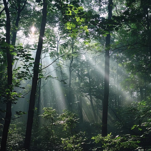 This composition features delicate tribal rhythms interwoven with tender melodies, encapsulating the serene connection between people and nature. Authentic percussion instruments lay a foundation for peaceful harmonies, transporting the listener to an ancient, lush grove where every sound is a whisper of the earth itself.