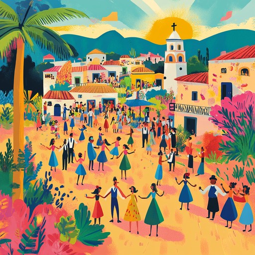 An upbeat polka piece designed to inspire dancing in a lively village setting. Featuring an enthusiastic accordion and brassy undertones, this track captures the essence of joyous community gatherings and spirited dances.