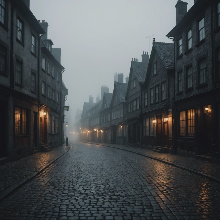 In this track, haunting melodies intertwine with the somber echoes of klezmer music, painting a vivid picture of shadowy, cobblestone streets shrouded in mist. The mournful sound of the clarinet leads the piece, evoking a sense of mystery and age old stories hidden in the quiet, foggy dusk.