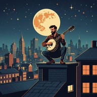 banjo strums merge with urban pulses