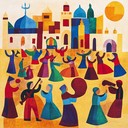 a joyful melody inspired by middle eastern rhythms and harmonies