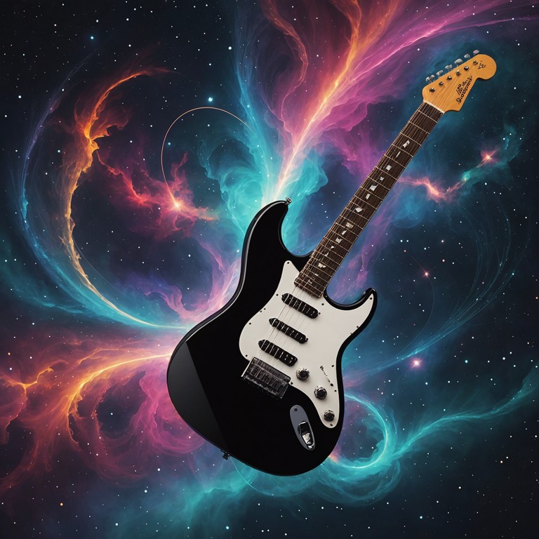 Embark on an auditory odyssey with stellar guitar riffs and cosmic synth pads that take you on a voyage beyond our earthly bounds. This track is a symphonic blend of classic and modern rock elements, creating a powerful auditory experience.
