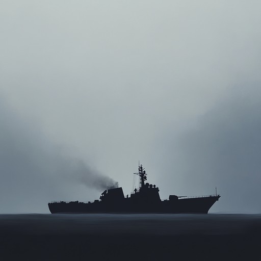 An instrumental piece that evokes the enigmatic aura of the russian navy, blending haunting melodies with the sound of waves to create a sense of mystery and depth.