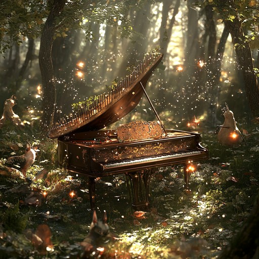 This lively baroque composition dances with whimsical charm, as harpsichord melodies entwine with playful flutes and strings, painting an enchanting fairytale scene with each note. Its elegant yet light hearted nature captures the spirit of a magical realm, inviting listeners to a storybook world full of wonder and delight.