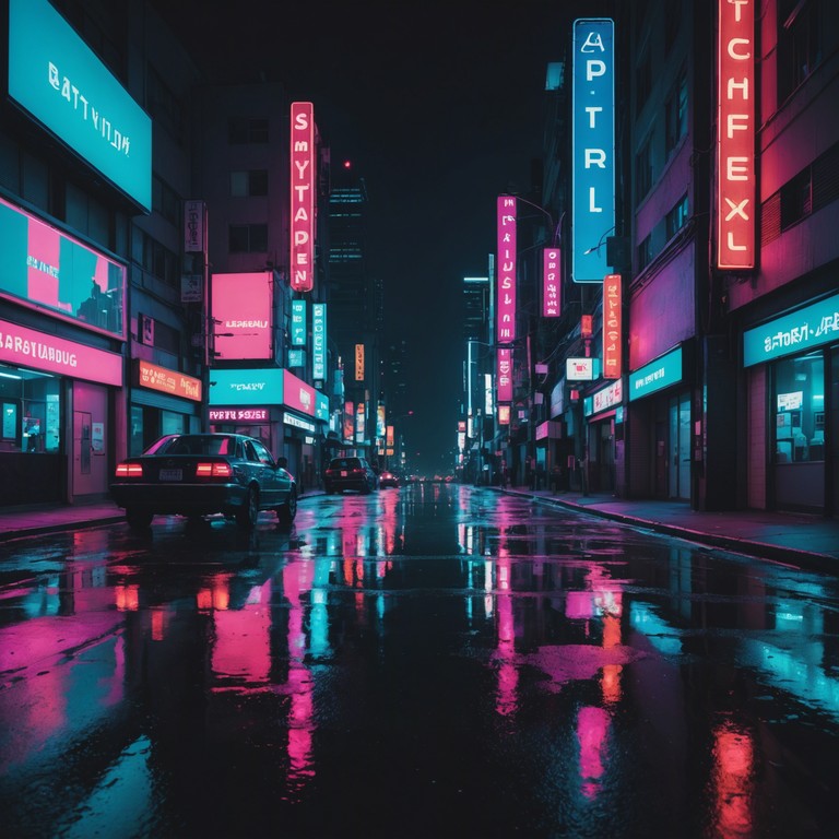 Set in a dystopian future, this track embodies the heart pounding suspense and technological paranoia of a cyberpunk universe. The music weaves through dark, digital textures and pulsating beats, crafting a narrative of intrigue and survival in a world dominated by neon lit skyscrapers and omnipresent surveillance.