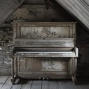 sparse, dissonant piano with an evocative, melancholy atmosphere