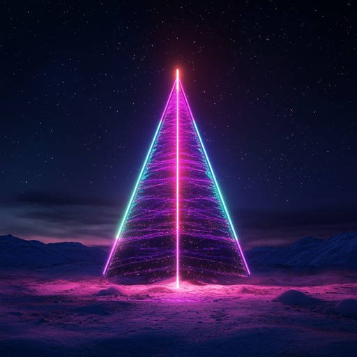 An upbeat instrumental track that combines the cheerful spirit of the holidays with the nostalgic soundscapes of 1980s synthwave. The shimmering synth melodies and driving basslines create a festive atmosphere reminiscent of retro holiday movies set in neon lit cityscapes.