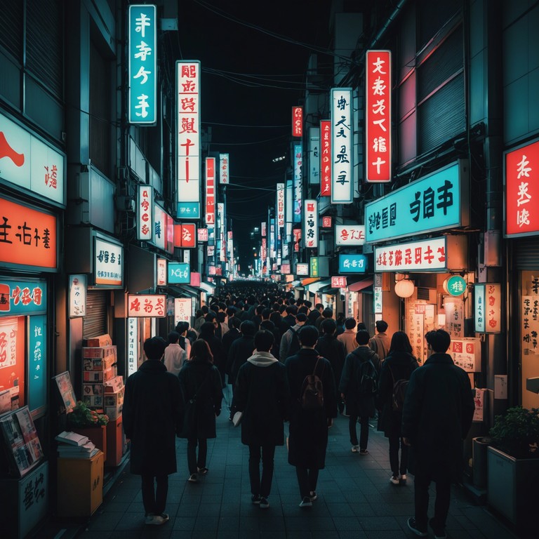 This track captures the pulsing energy of a vibrant tokyo evening, blending traditional japanese instruments with modern j pop rhythms to create something uniquely exhilarating. The music crescendos with electronic beats that mimic the dazzling neon lights of the city, creating an atmosphere of endless possibilities and youthful energy.