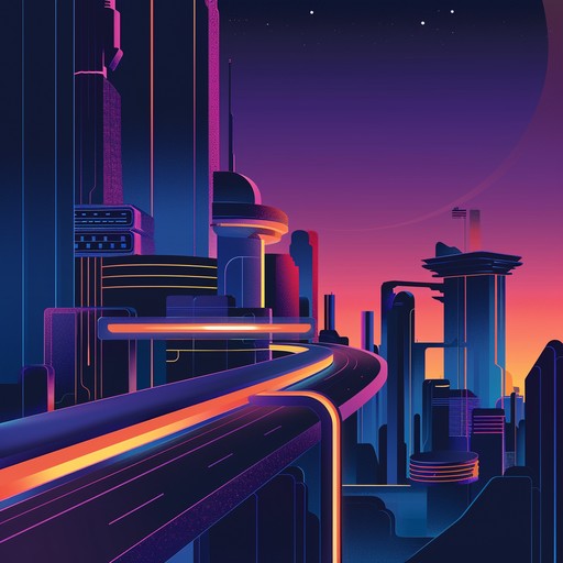 Imagine a soundtrack for a retro futuristic cityscape; 'cosmic funk odyssey' captures the vibrant energy of a 70s disco club blended seamlessly with the forward thinking aesthetic of futuristic design. It's where past and future dance together under a neon glow.