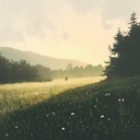 gentle guitar tune embracing morning countryside calmness