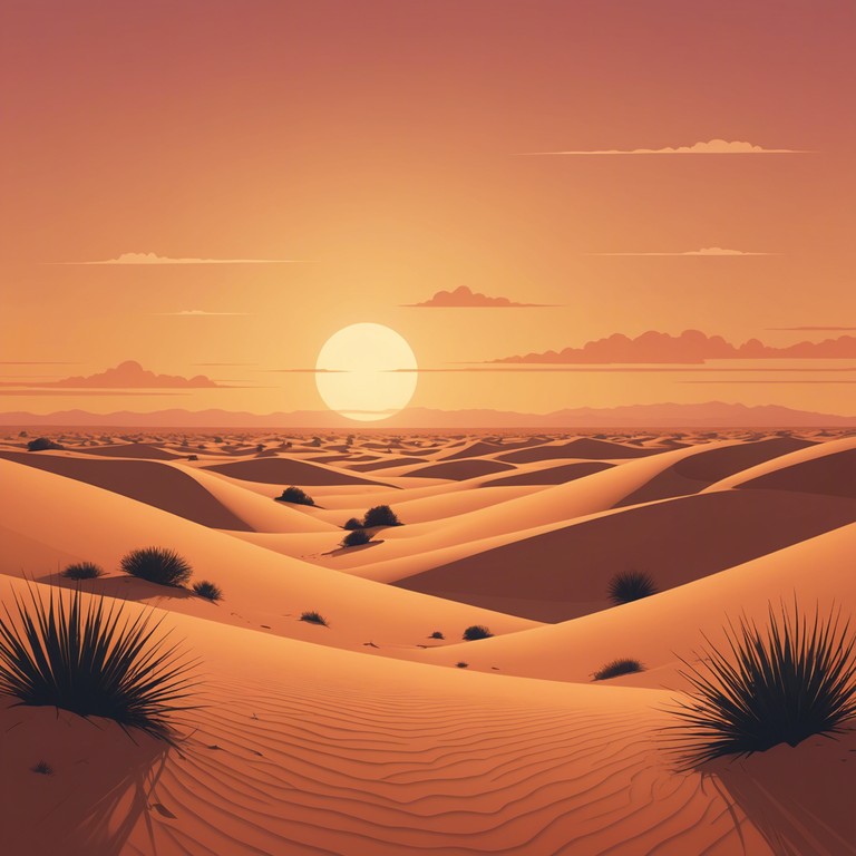 This composition transports the listener through the vast and serene expanses of the sahara, using gentle, flowing melodies that mimic the whispering sands and timeless spirit of this colossal desert. The music fosters a deep connection with nature’s grandeur, evoking images of a peaceful sunrise over endless dunes.