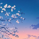 an elegant j pop instrumental inspired by blossoming cherry trees