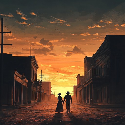 An evocative instrumental piece that builds tension as two gunslingers face off at sundown in a dusty frontier town, featuring haunting harmonica melodies.