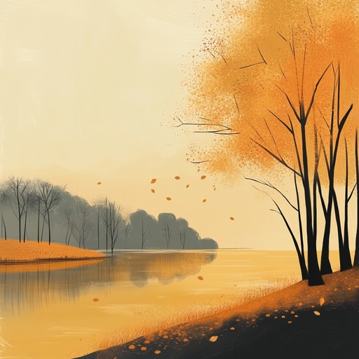 As the sun sets on an autumn evening, a sweet yet haunting melody of a traditional flute carries through the crisp air, mingling with the scent of fallen leaves and distant woodsmoke. This piece captures the essence of change and tranquility, symbolizing introspection and the passage of time with every note played.