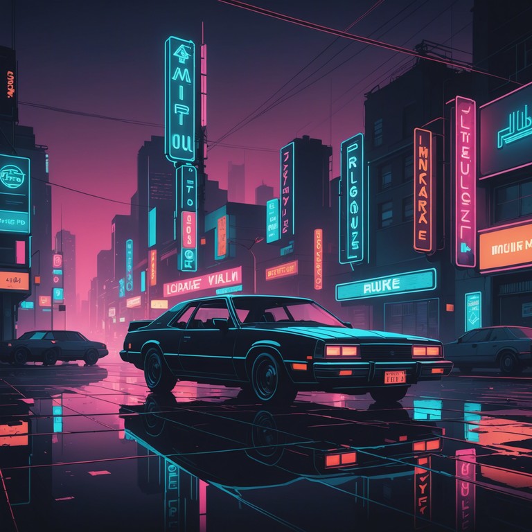 Imagine riding a high speed hoverbike through a sprawling cyberpunk city, with towering digital billboards casting an eerie glow. The aggressive synths in this alternative track underscore a story of defiance and survival against a backdrop of oppressive corporate skyscrapers and shadowy figures.