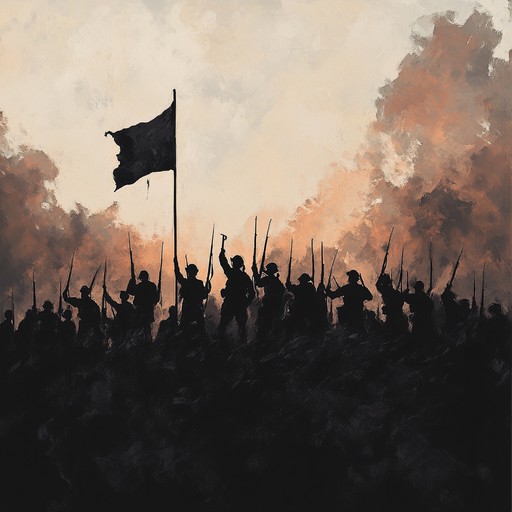 A rousing and high spirited military instrumental piece, blending grandiose orchestral arrangements with martial rhythms. It features powerful brass, snappy drums, and sweeping strings that create an atmosphere of victory and celebration. Perfect for moments of triumph and morale boosting, the track encapsulates the elation of a hard earned victory on the battlefield.