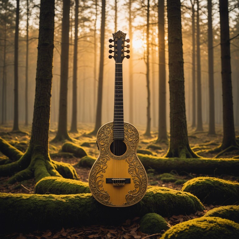 Alternately, this track can be viewed as a musical journey through the heart of an untouched forest, where each note and chord progression crafted on the nyckelharpa resonates with the whispers of ancient trees and the soulful cries of unseen wildlife.